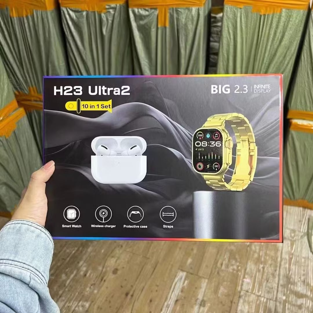 H23 Ultra 2 10 in 1 Smart Watch with free earbud