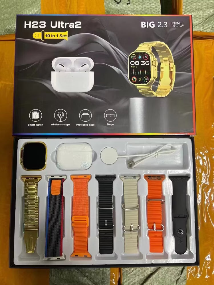 H23 Ultra 2 10 in 1 Smart Watch with free earbud
