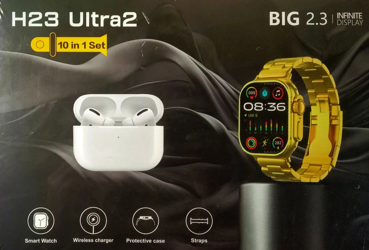H23 Ultra 2 10 in 1 Smart Watch with free earbud